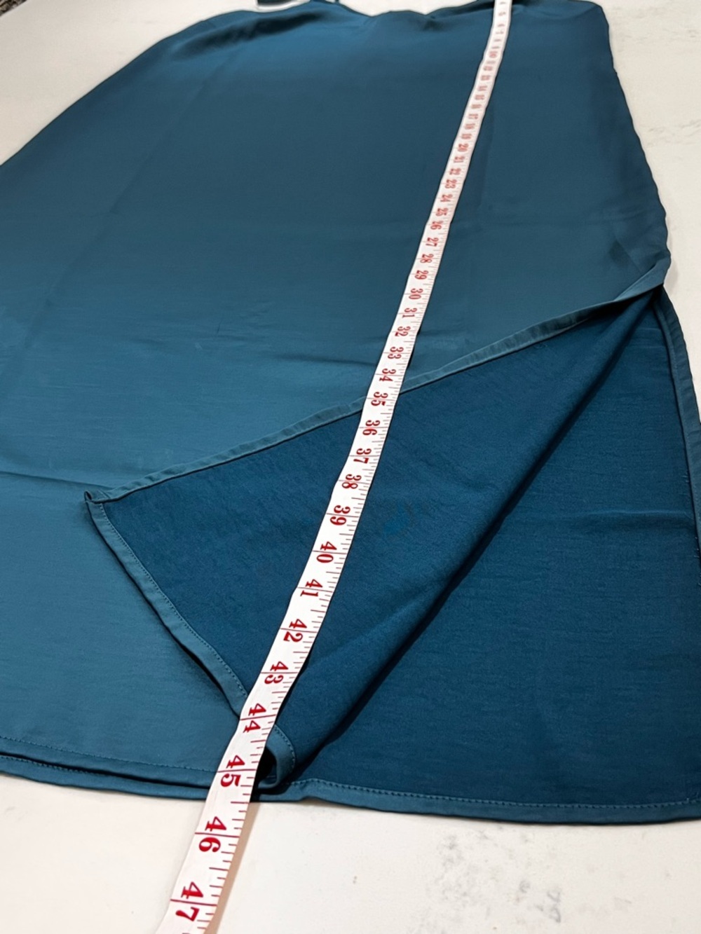 A NEW DAY Teal Slip Maxi Dress with Spaghetti Straps - Picture 11 of 13